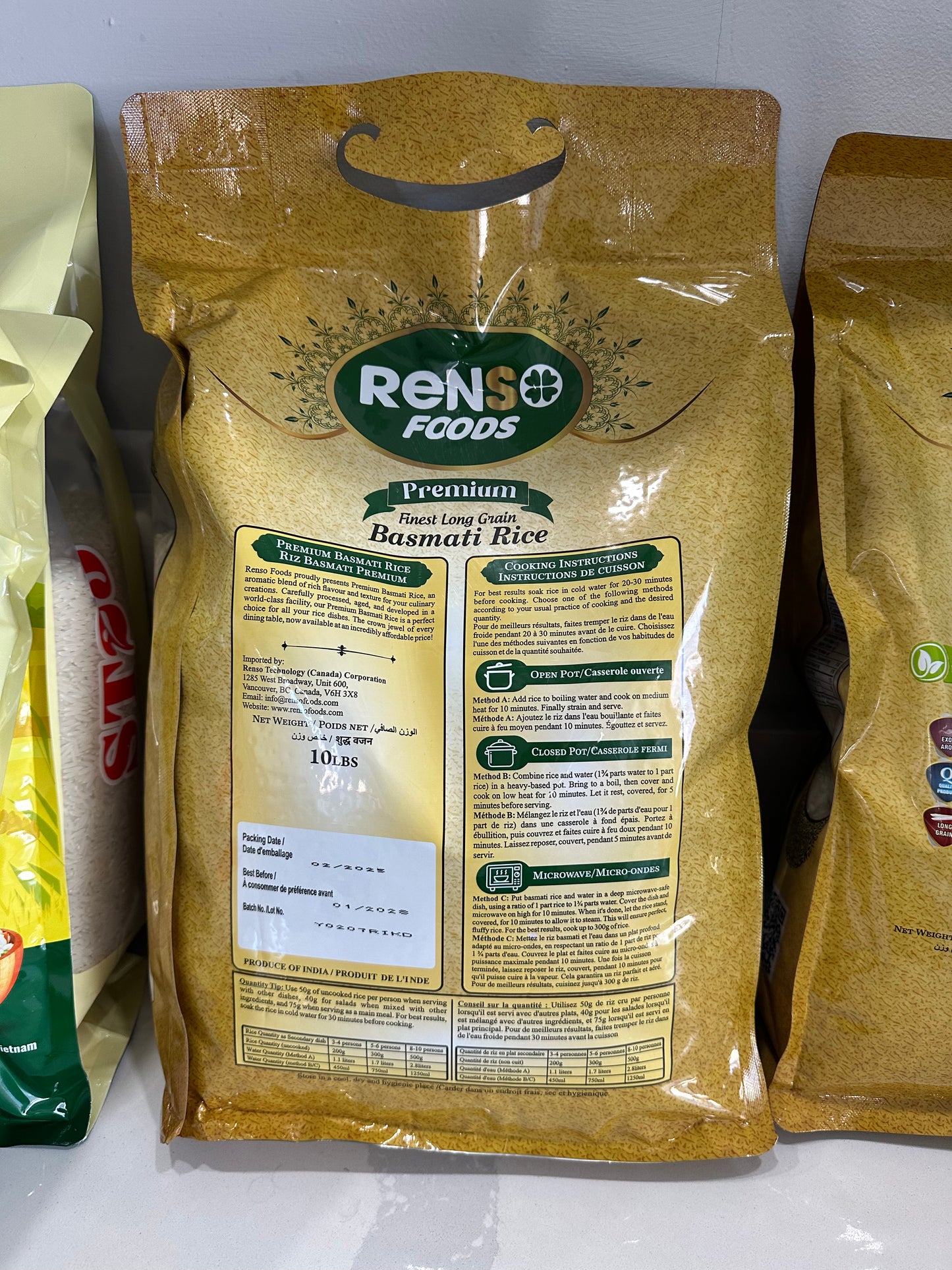 025. Riz Basmati Premium RENSO (4,54 kg)