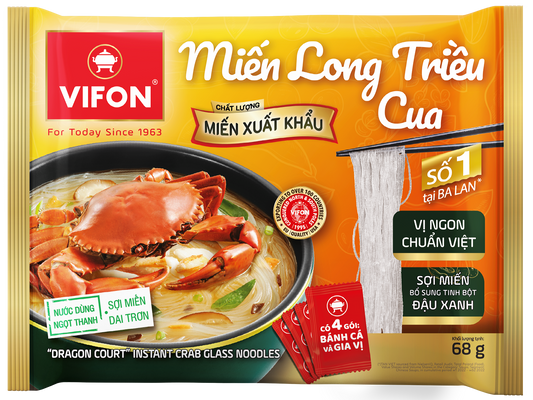 028. VIFON "Dragon Court" Instant Crab Glass Noodles (68g, 20 bags/case)