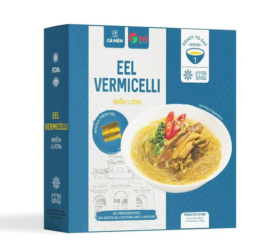 Cà Mèn : Vermicelles d'anguille prêts à consommer (Miến Lươn)