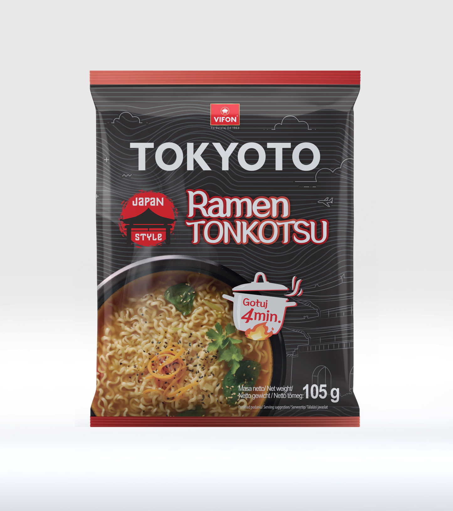 095. VIFON Tokyoto Ramen Tonkotsu Flavour (105g, 20 bags/case)