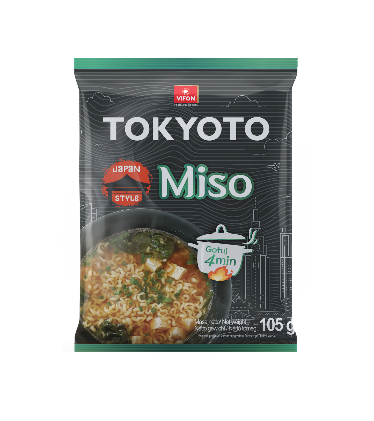 094-VIFON Tokyo Instant Noodles Miso Flavour (105g, 20 bags/case)