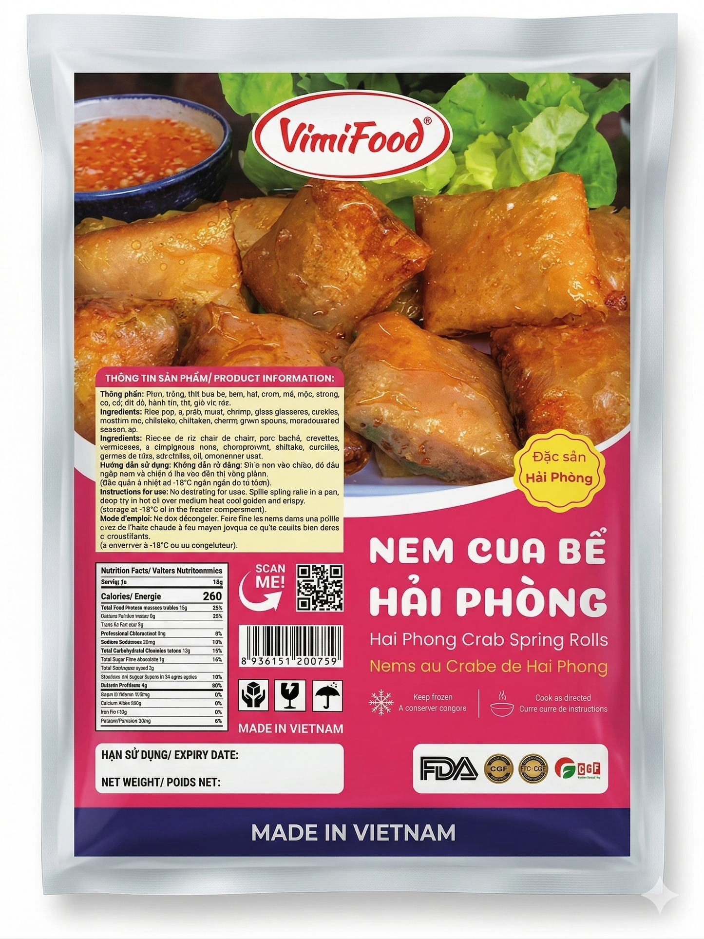 Authentic Hai Phong Crab Spring Rolls (Nem Cua Bể)