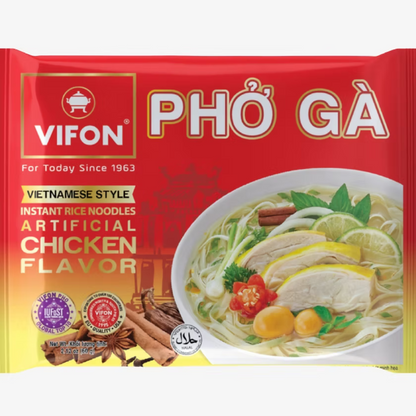 034. Nouilles instantanées de riz de style vietnamien VIFON saveur poulet (60 g, 4 sachets/paquet, 6 paquets/caisse)