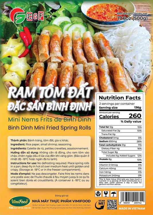 VimiFood : Mini-nems frits de Binh Dinh (Ram Tôm Đất Đặc Sản Bình Định)