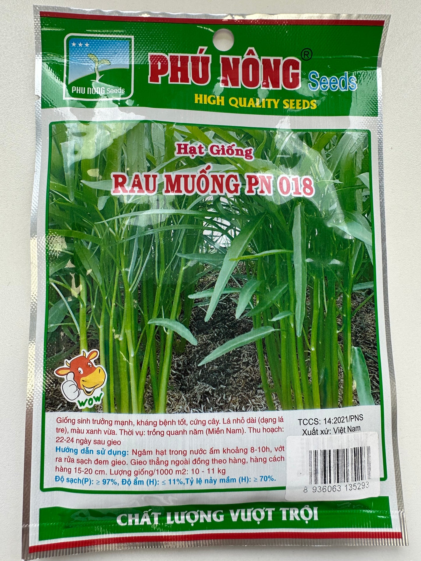 Graines d'épinards d'eau à feuilles de bambou (Rau Muống Phú Nông 018)