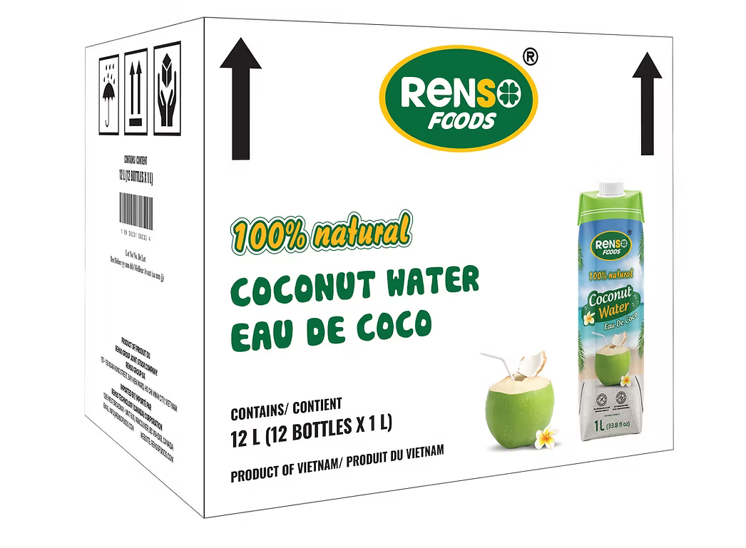 004. RENSO Coconut Water 100% Natural (1L, 12 Bottles/case)