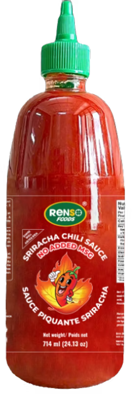 022. RENSO Sriracha Chili Sauce (714ml, 12 bottles/case)