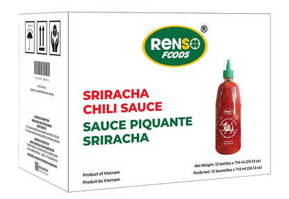 022. RENSO Sriracha Chili Sauce (714ml, 12 bottles/case)