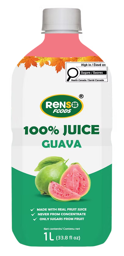 008. RENSO Jus 100% Goyave (1L, 12 bouteilles/caisse)