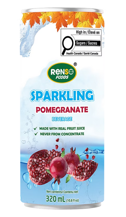 019. RENSO Sparkling Pomegranate Beverage (320ml, 24 cans/case)
