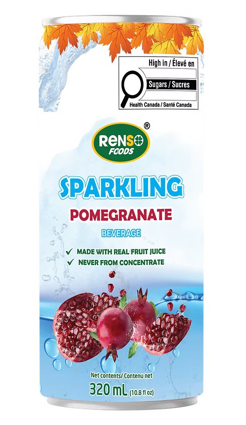 019. RENSO Sparkling Pomegranate Beverage (320ml, 24 cans/case)