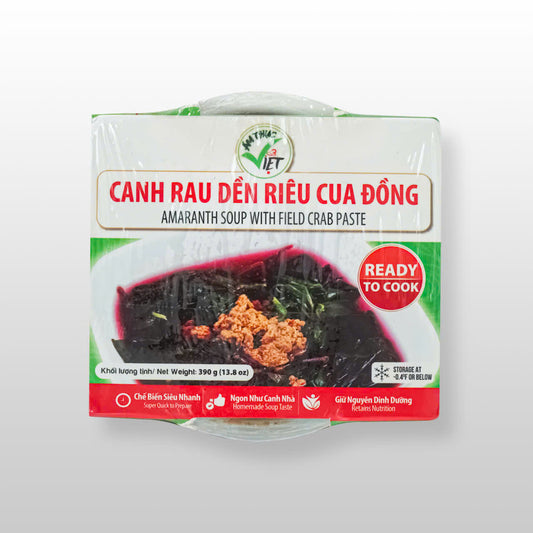 Amaranth Soup with Field Crab Paste (Canh Rau Dền Riêu Cua Đồng)