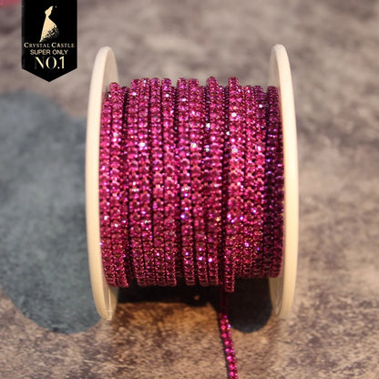 Rhinestones Chain Roll Tassel 1/10Yard Crystal Ribbon Strass Banding Sew On Gold Rhinestone Trim Strip Cup Chains For Needlework