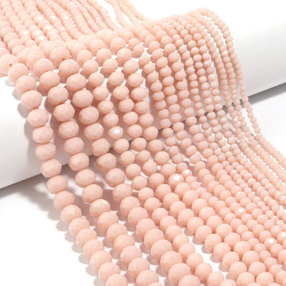 1Strand/Lot 3 4 6 8 10mm Rondelle Flat Faceted Crystal Beads Glass Spacer Beads For DIY Crafts Ornament Making Handmade Accesso