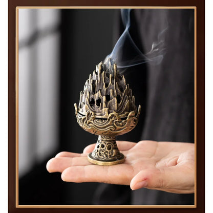 Boshan Incense Burner - Desktop Decoration/Home Office Decoration Collectibles/Creative Portable Mini Incense Burner