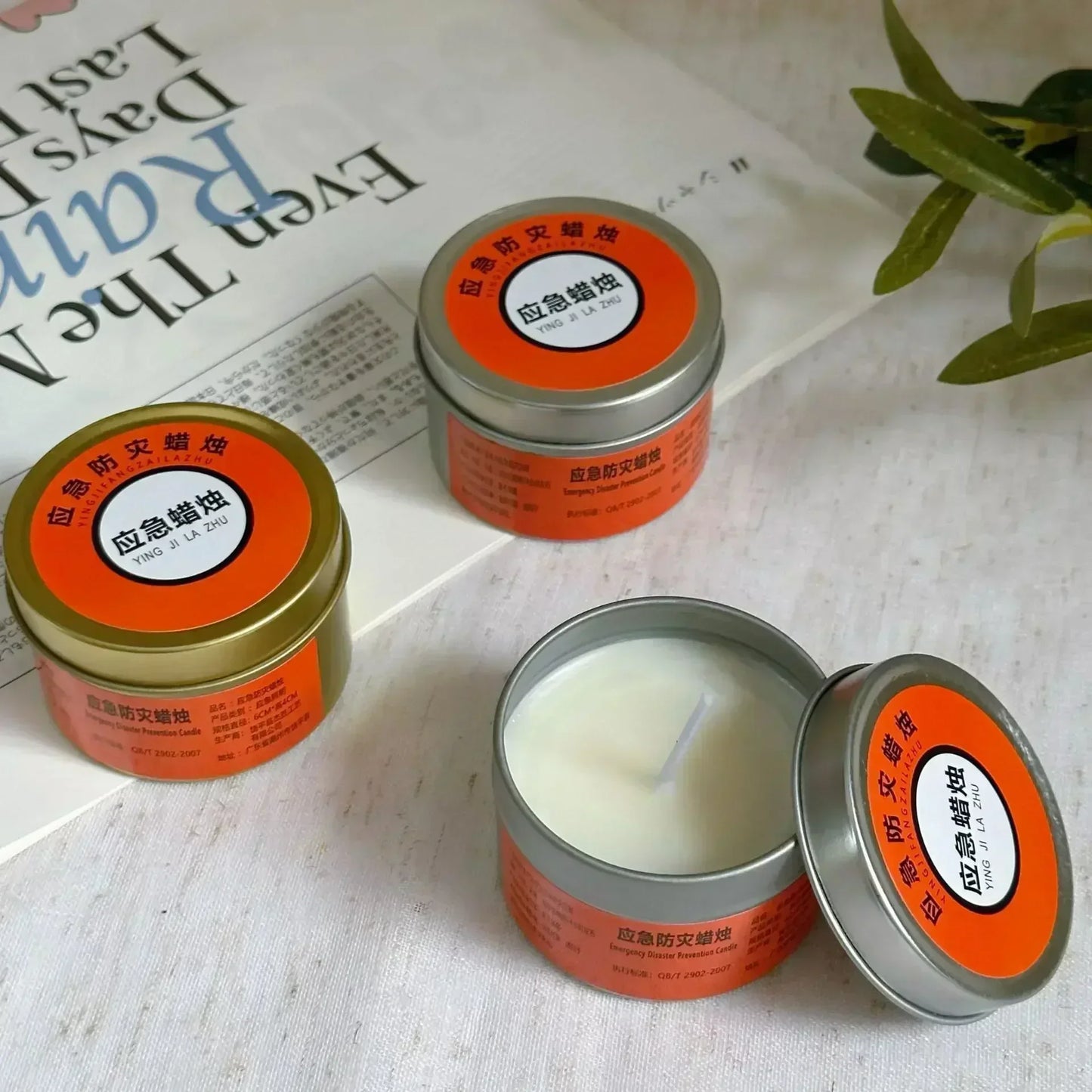 Emergency Candles for Household Power Outages Windproof Smokeless Disaster Prevention Emergency Supplies No Electricity Lighting