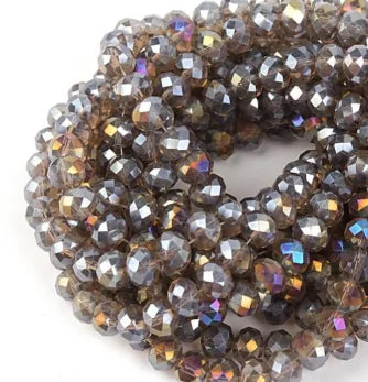 1Strand/Lot 3 4 6 8 10mm Rondelle Flat Faceted Crystal Beads Glass Spacer Beads For DIY Crafts Ornament Making Handmade Accesso