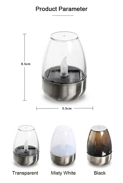 LED Solar Candles Light Flameless Rechargeable Night Light For Wedding Party Garden Decor Outdoor Waterproof Solar Candles Lamp