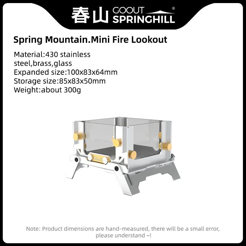 Goout Springhill Mini Woodstove Outdoor Camping Tour Incense Burner Folding Portable Stove Home Desktop Mosquito Incense Burner