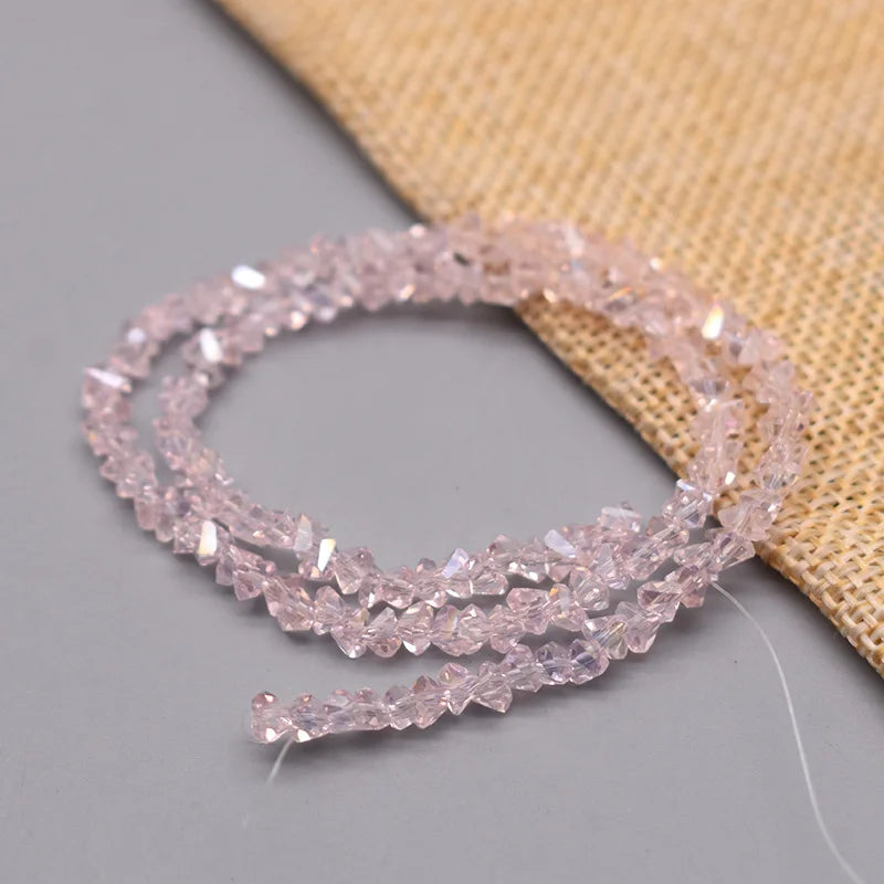 New Color Triangle Crystal Beads 4mm 130pcs Charm Crystal Glass Loose Beads For Jewelry Making DIY Earring Necklace