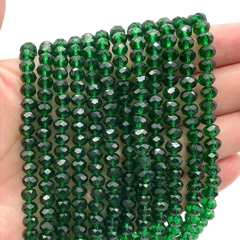 Multicolor 2 3 4 6 8mm Austria Faceted Crystal Beads Loose Spacer Round Glass Beads Bracelet DIY for Jewelry Making