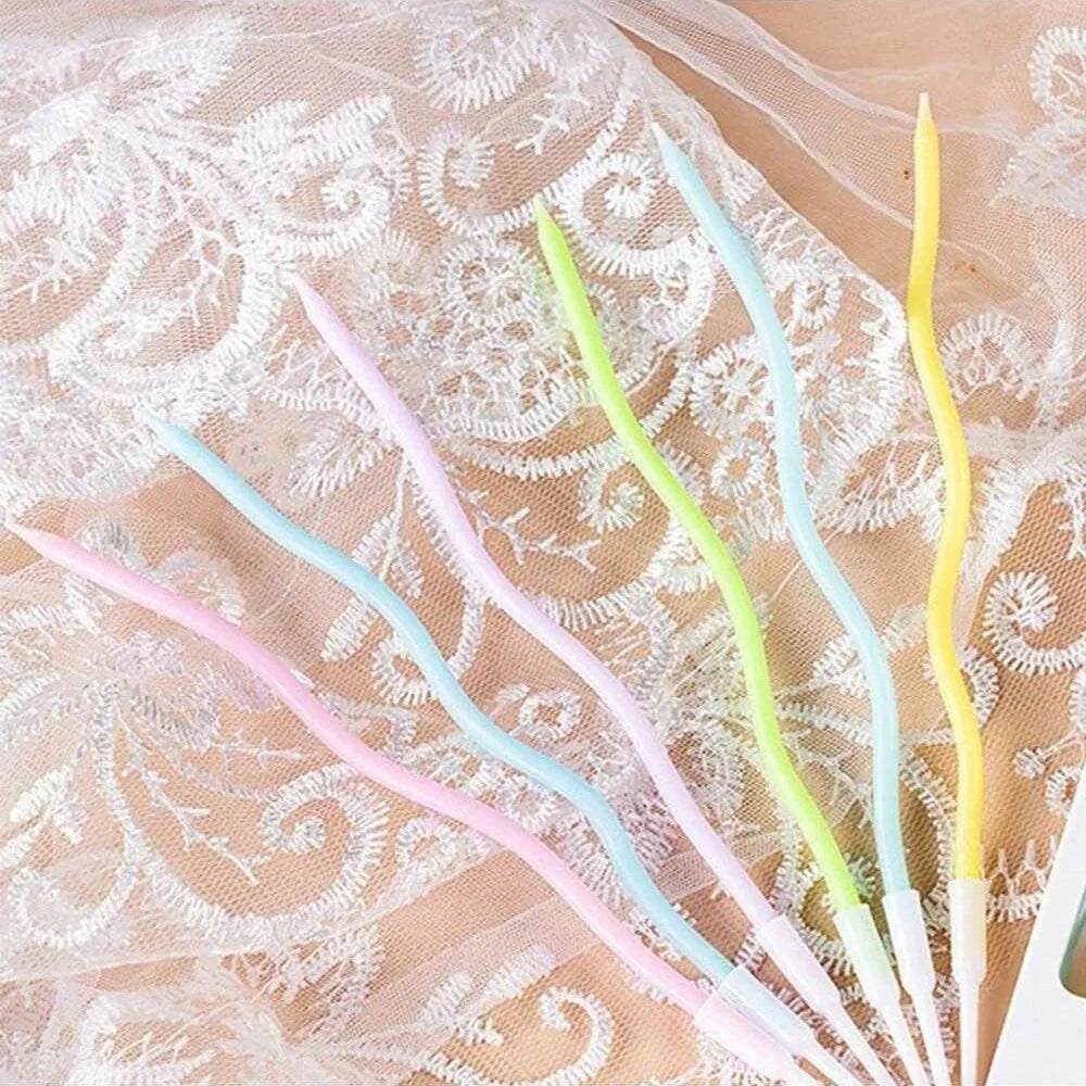 24Pcs/12PCS Champagne Gold Candles Cake Topper  for Birthday Wedding Party DIY Decoration Supply Cake Decoration