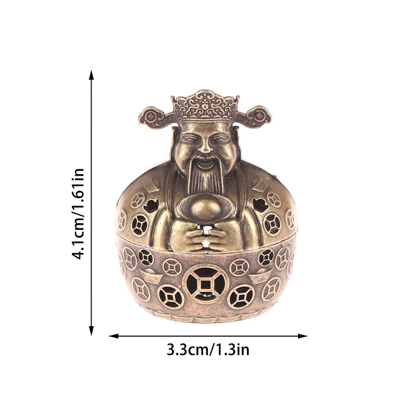 Brûleur d'Encens Éléphant Porte-Bonheur en Métal Brûleur d'Encens Lotus Bol Porte-Encens avec Poignée Yoga Méditation Décoration Maison Style Ancien