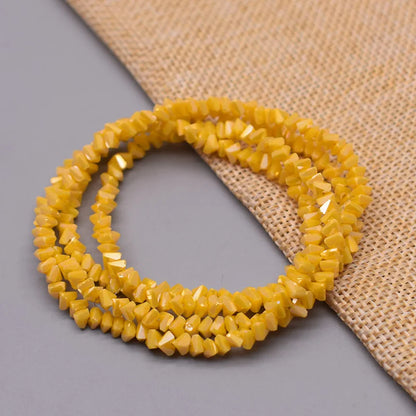 New Color Triangle Crystal Beads 4mm 130pcs Charm Crystal Glass Loose Beads For Jewelry Making DIY Earring Necklace