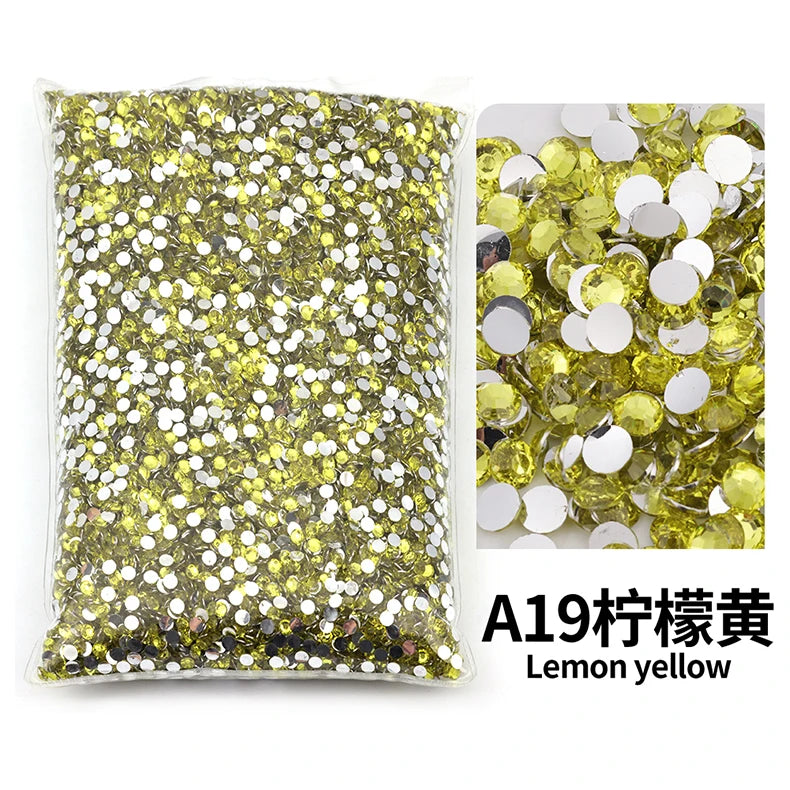 Big Package 2-6mm Resin Non Hot Fix Rhinestones Bulk Wholesale Flat Back Plastic Crystals Nail Diy Glitters Cтразы Stone