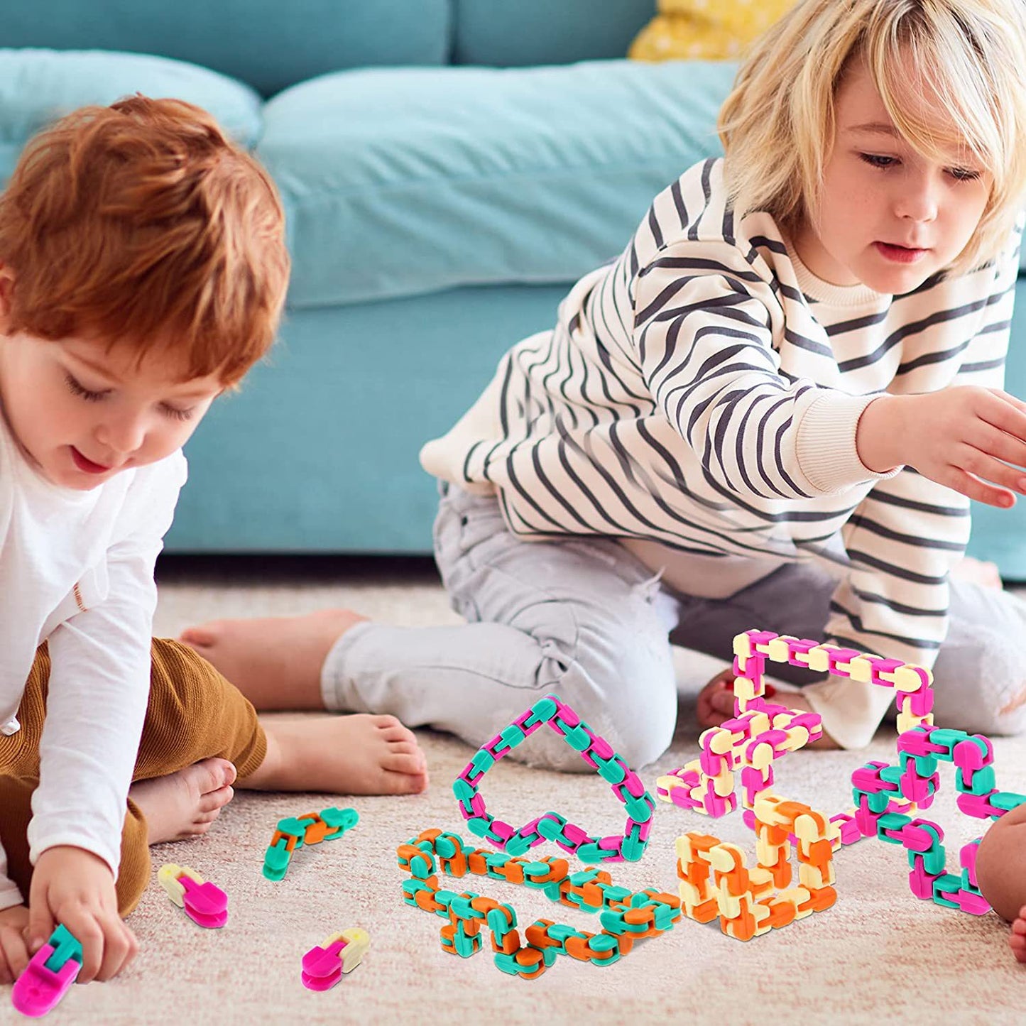 1Pcs Chain Wacky Tracks Snap Click Fidget Toys Anti Stress Kids Autism Snake Puzzles Classic Sensory Antistress Toy