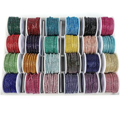 Crystal 10 Yard Rhinestones Trim Stone Cup Chain Gold Diamond Strass Decorative Applique Crystal Trimmings For Dresses