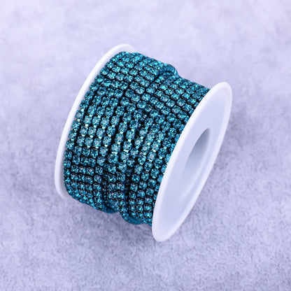 Crystal 10 Yard Rhinestones Trim Stone Cup Chain Gold Diamond Strass Decorative Applique Crystal Trimmings For Dresses