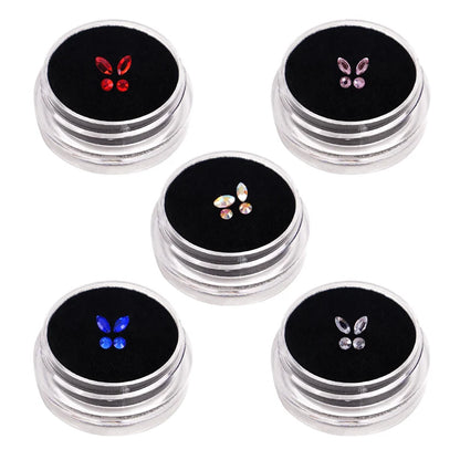 4Pcs/Box Dental Crystal Fashion Teeth Gems Beauty Diamond Tooth Jewelry Ornaments Butterfly Tooth Gems Teeth Jewelry Gem Decor