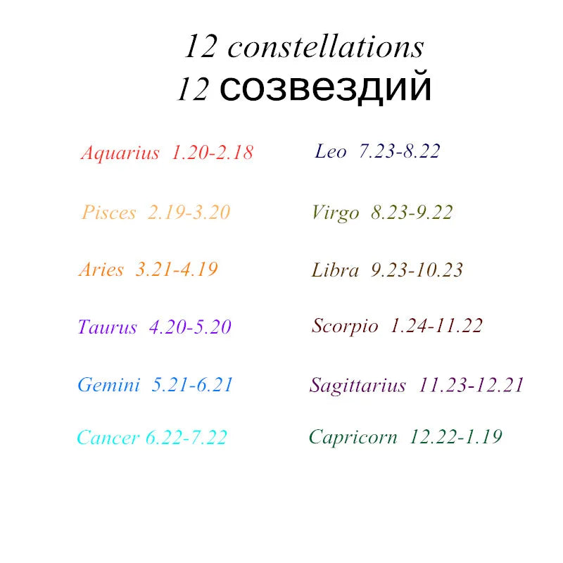 12 Constellation Keychain Fashion Double Side Cabochon Glass Ball Keychain Zodiac Signs Jewelry For Men For Women Birthday Gift