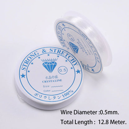 6 Rolls/1bag Elastic String for Bracelets Elastic Bracelet String Crystal String Stretch Bead Cord for DIY Jewelry Making