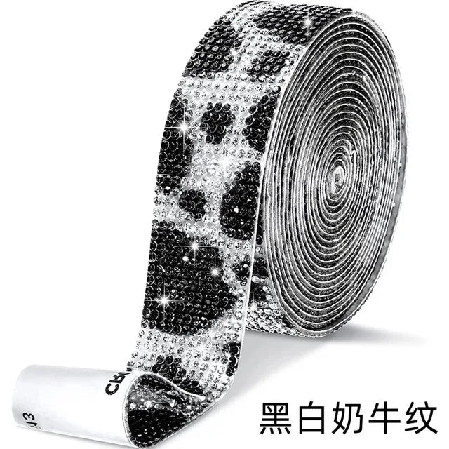Self Adhesive Crystal Rhinestone Sticker Diamond Ribbon DIY Sticker Rhinestones Arts Crafts Car Phone Decoration Dropshipping