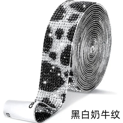 Self Adhesive Crystal Rhinestone Sticker Diamond Ribbon DIY Sticker Rhinestones Arts Crafts Car Phone Decoration Dropshipping