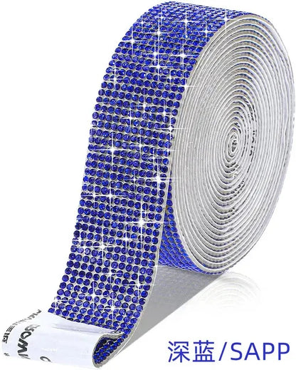 Self Adhesive Crystal Rhinestone Sticker Diamond Ribbon DIY Sticker Rhinestones Arts Crafts Car Phone Decoration Dropshipping