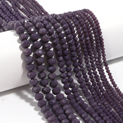 1Strand/Lot 3 4 6 8 10mm Rondelle Flat Faceted Crystal Beads Glass Spacer Beads For DIY Crafts Ornament Making Handmade Accesso