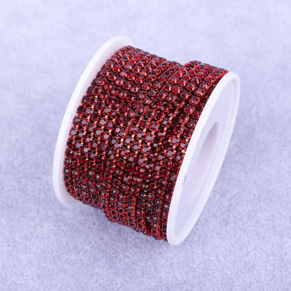Crystal 10 Yard Rhinestones Trim Stone Cup Chain Gold Diamond Strass Decorative Applique Crystal Trimmings For Dresses