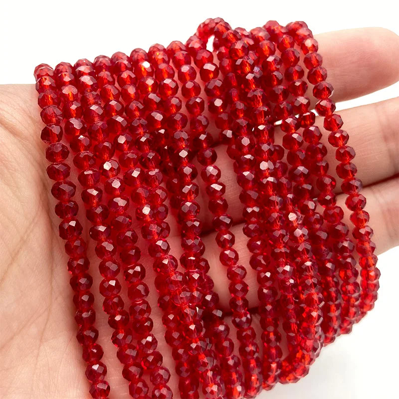 Multicolor 2 3 4 6 8mm Austria Faceted Crystal Beads Loose Spacer Round Glass Beads Bracelet DIY for Jewelry Making