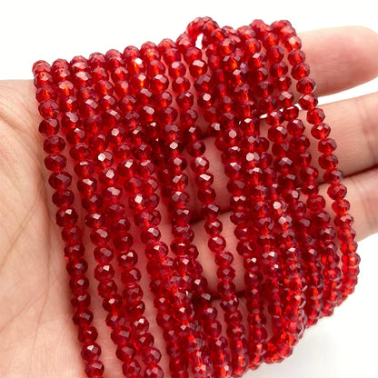 Multicolor 2 3 4 6 8mm Austria Faceted Crystal Beads Loose Spacer Round Glass Beads Bracelet DIY for Jewelry Making