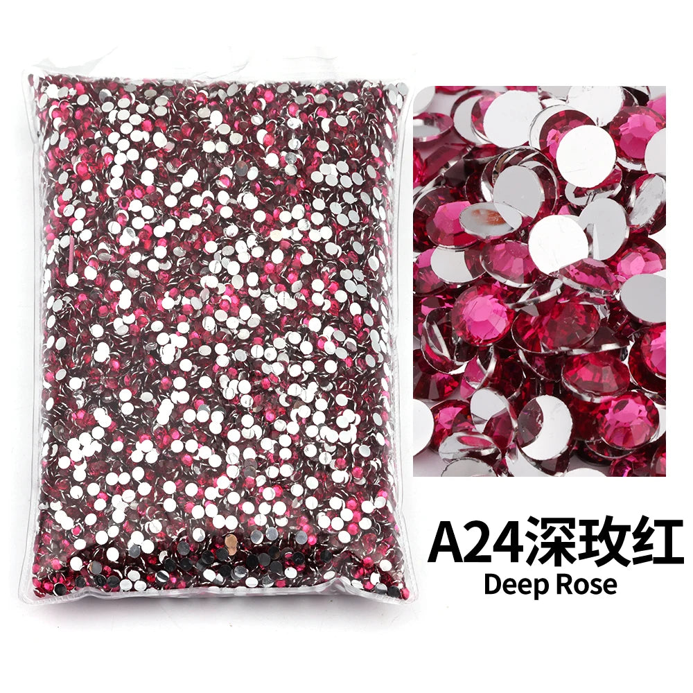 size 2mm,3mm,4mm,5mm,6mm Big Package Resin Non Hot Fix Rhinestones Bulk Wholesale Flat Crystals Nail Diy Glitters Cтразы Stone