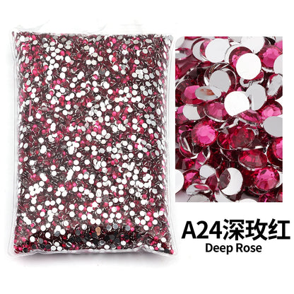 size 2mm,3mm,4mm,5mm,6mm Big Package Resin Non Hot Fix Rhinestones Bulk Wholesale Flat Crystals Nail Diy Glitters Cтразы Stone