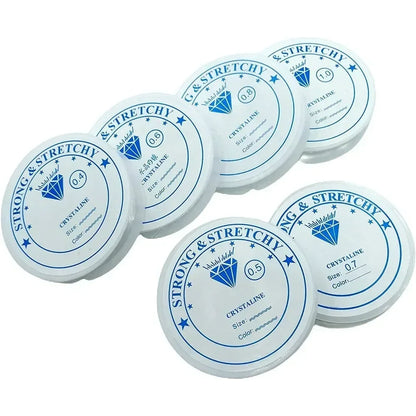 6 Rolls/1bag Elastic String for Bracelets Elastic Bracelet String Crystal String Stretch Bead Cord for DIY Jewelry Making