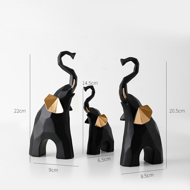 A Couple of Deer Ornaments/3pcs Elephant Statue/Elk Sculpture Home Decor Rabbit Figurine Living Room Bonitas Figuras Decorativas