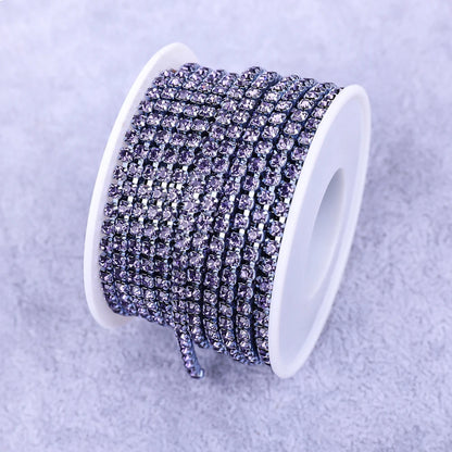 Crystal 10 Yard Rhinestones Trim Stone Cup Chain Gold Diamond Strass Decorative Applique Crystal Trimmings For Dresses