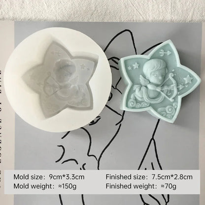 Twelve Horoscope Scented Candle Silicone Mold DIY Pentagram Constellation Aries Leo Gypsum Resin Handmade Soap Mould