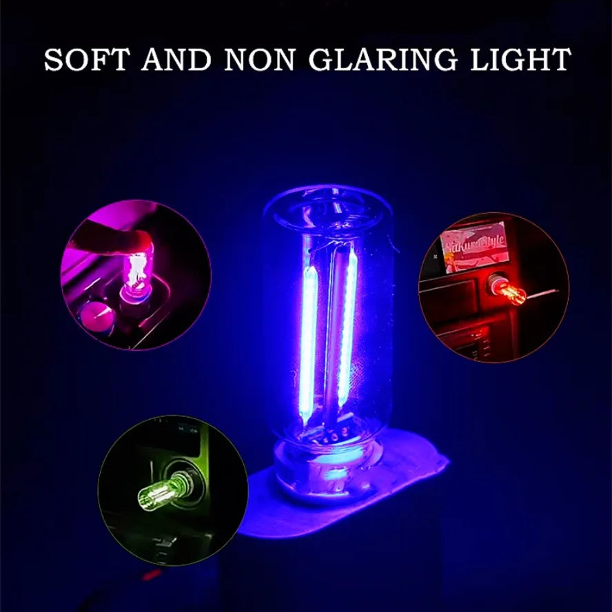 Touch Dimming USB LED Filament Glass Bulb 5V Retro Edison Bulb Night Light Car Decoration Incandescent Eye Protection Lighting