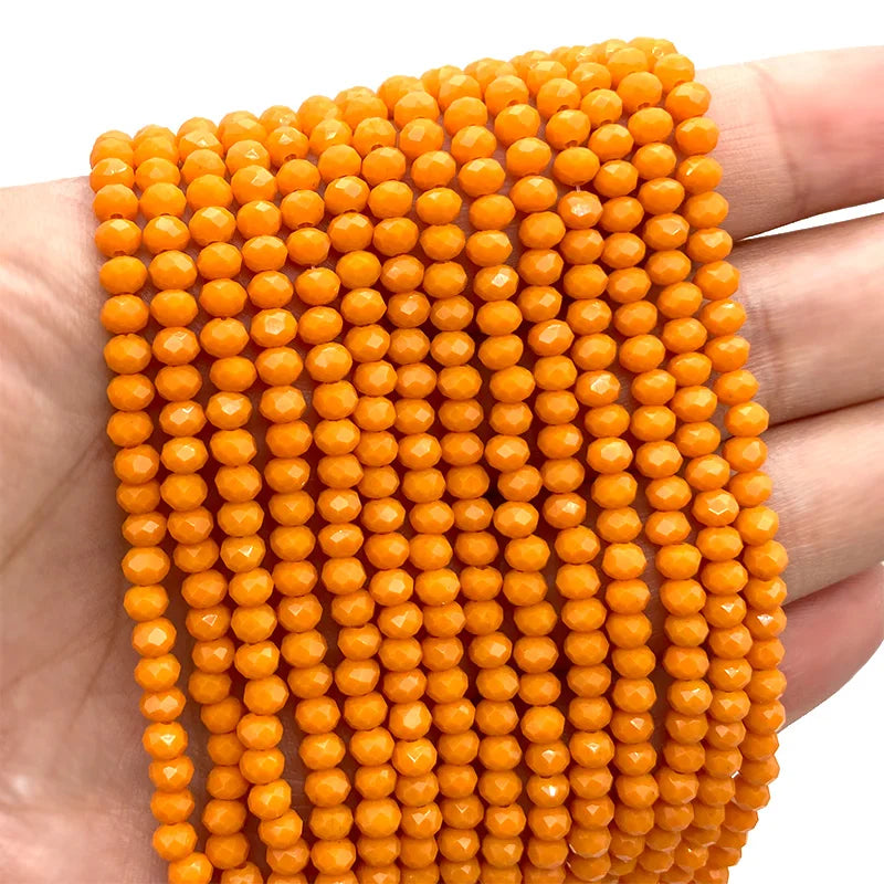 Multicolor 2 3 4 6 8mm Austria Faceted Crystal Beads Loose Spacer Round Glass Beads Bracelet DIY for Jewelry Making